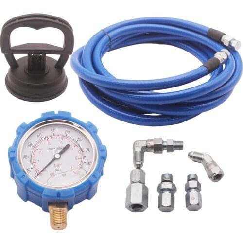 Fuel Injection Compression Gauge Petrol Gasoline Pressure Tester 0-7 BAR (0-100
