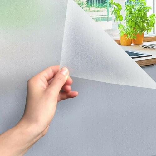 Matte Window Film Stained Glass Decorative Window Sticker Privacy Frosted Self Adhesive Film Window Decal for Home Office