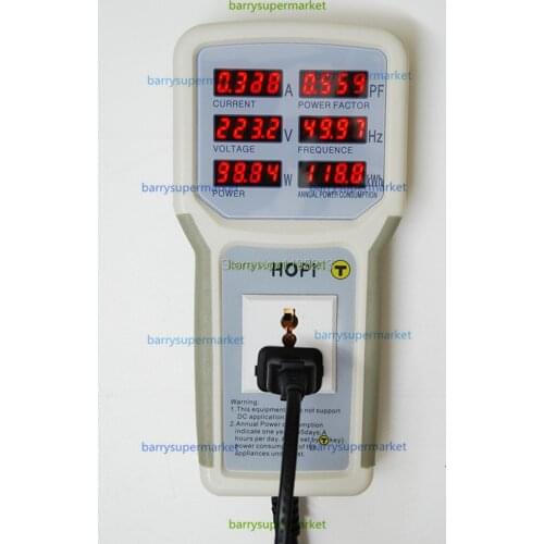 HP-9800 4500W 85-265V 20A Electric Power Energy Monitor Socket Watt Meter Analyzer with Socket Output energy saving lamps tester