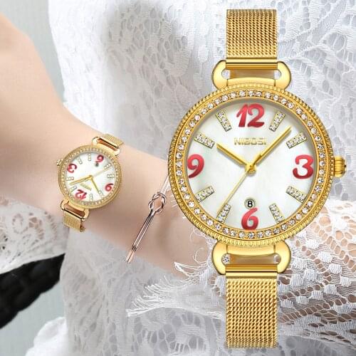 Часы со стразами женские NIBOSI China At AliExpress
