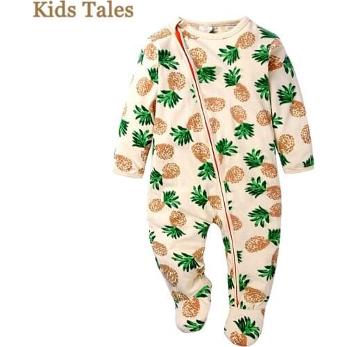 New style baby rompers Long sleeve fruit printing jumpsuit newborn clothes baby boy girl clothes toddler Sleepwear Outfits PQ103