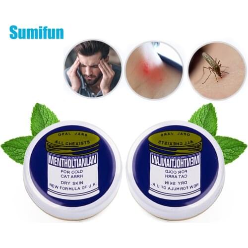 100% Thailand Original Refresh Mint Oil Vapour Rub Cooling Balm Muscle Herb Cream Anti-itching Pain Relieving Oil 4g P0108