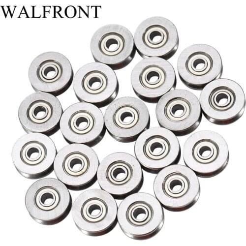 20pcs Bearings rolamento V Groove Ball Bearing V623ZZ Pulley For Rail Track Linear Motion System 3x12x4mm High Quality