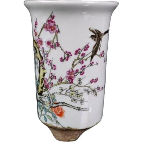 Chinese Old Porcelain Pink Flower Pot