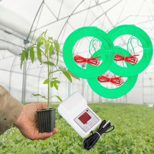 Agricultural Farming Seedlings Accelerated Growth Heating Wire Set Greenhouse Succulent Plants Keep Warm Cable+Controller System