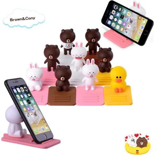 Cartoon Character Silicone Doll Desktop Mobile Cell Phone Holder Stand For iPhone iPad Smartphone Desk Tablet Bracket Mini Lazy