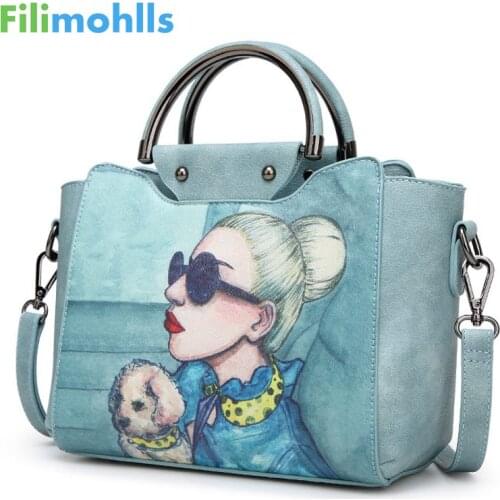 Handbag Women Handbag Female Shoulder Bags Cartoon Printed Handbags Womens Messenger Bags Famous Designers Crossbody Bag S1526