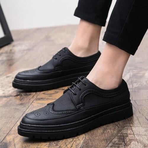 Man Flat Classic Men Dressing Shoes Genuine Leather Outdoor Comfortable Wedding Italian Formal Oxford Working Casual Shoes Men