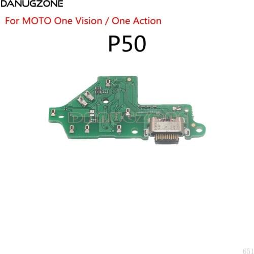 USB Charging Dock Port Socket Jack Connector Charge Board Flex Cable For Motorola MOTO P50 XT1970-5 / One Vision / One Action