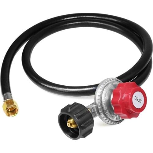 WSFS Hot High Pressure Propane 0-20 Psi Adjustable Regulator With 4Ft Qcc1/Type1 Hose - Fits For Propane Burner Turkey Fryer Smo