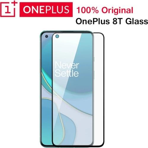 Original OnePlus 8T 3D Tempered Glass Screen Protector Full Cover Perfect Fit Curved Edge Super Hard 9H Oleophobic Coating