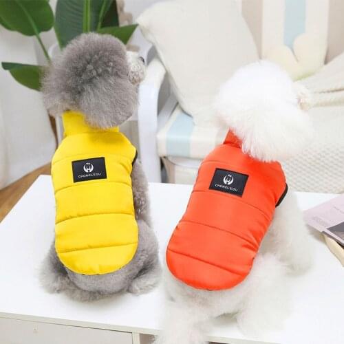 Winter Pet Dog Coat Clothes For Dogs Warm Thicken Solid Color Dog Clothes For Small Dog Red Green Christmas Style Big Dog Jacket