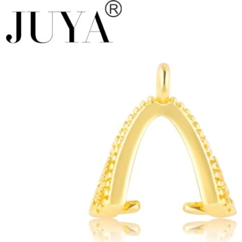 1 Pieces Wholesale Pendants Clasps Clips Pinch Clips Bails Connectors Copper Jewelry Findings Crystal Charm Clasps Bail Beads