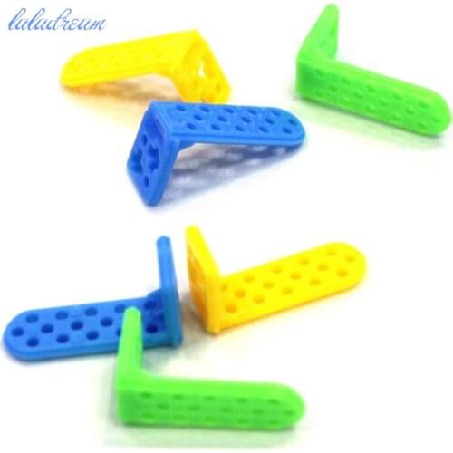 10pcs/lot 15*12*30mm L Type Vertical Plastic Angle Axle Bracket DIY car Model Making Parts