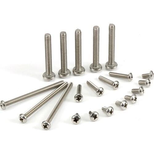 10pcs Stainless steel round head screw M5 M6 M8 M10 PAN head cross screw