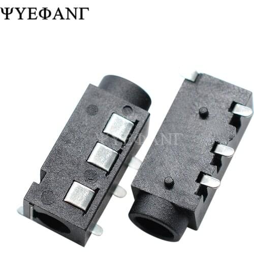 10Pcs PJ-320D 4 Pins SMD 3.5mm Female Headphone Jack Connector PCB Mount