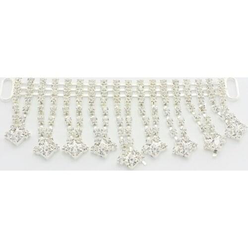 100mm 3 9/10" 2018 New Crystal Rhinestone Connectors Bikini For Swimming Wear Shoe Buckle Invitation Free Shipping 10pcs/lot