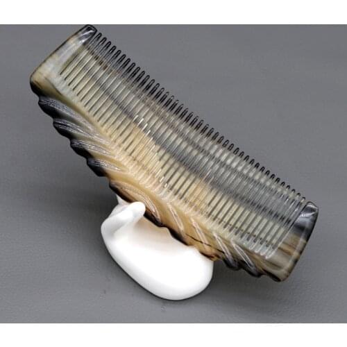 100% Handmade Sheep Horn Comb Anti-Static Brush Hair Massage Tooling