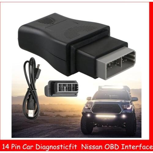 14 Pin Car Diagnostic Tool For Nissan Interface USB Car Diagnostic OBD Fault Code Cable Tool