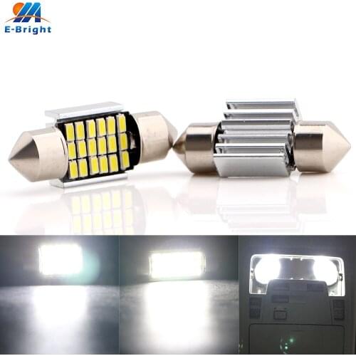 2X 31mm 36mm 39mm 41mm Festoon C5W Canbus 3014 18 24 30 33 SMD LED Bulb Dome Ceiling Pate Cars Lights No Error DC12V 6500K White