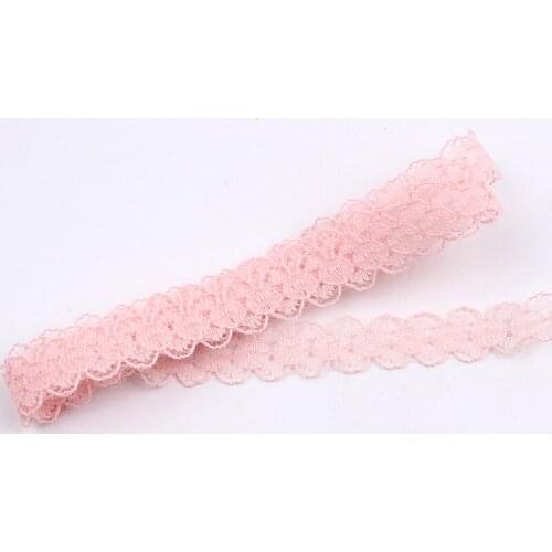 5yards/lot 15mm Bilateral Lace Ribbon Embroidered Net Mesh lace trims Handmade Sewing Skirts Accessory