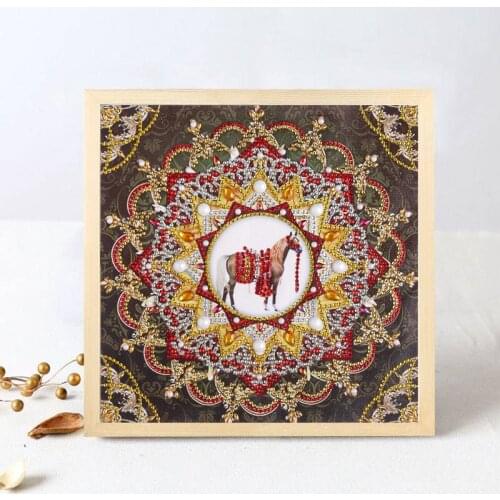 5D DIY Special Shaped Diamond Painting Cross Stitch Horse Flower Cross Stich Craft Embroidery Mosaic Kit Wall Painting Decor
