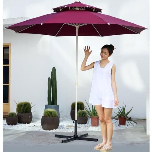 TT Oversized Umbrella Outdoor Sunshade Stall Umbrella Sun Umbrella Patio Umbrella Beach Umbrella Double-Top Umbrella