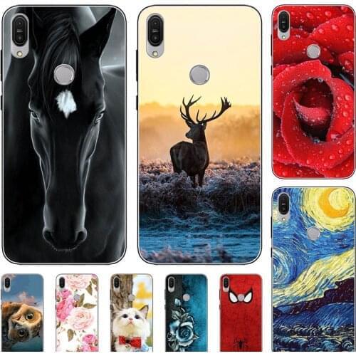 Cute Animal Cat Printing Case for ASUS ZenFone Max M2 ZB633KL ZB632KL ASUS_X01BD/BDA 6.3" Soft TPU Cover Relief Cartoon Coque