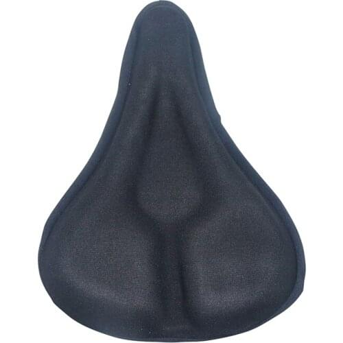 Black bicycle seat cover Gel pad Thick soft breathable car saddle Mountain bike Silicone sports cushion non-slip
