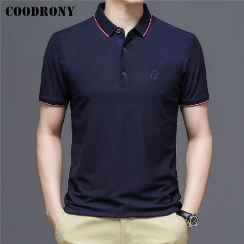 COODRONY Brand Spring Summer New Arrival High Quality Business Casual Short Sleeve Polo-Shirt Men Slim Fit Cool Clothing C5175S