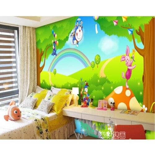 Custom childrens Wallcoverings cartoon mural for baby room bedroom living room Background wall Home Decoration