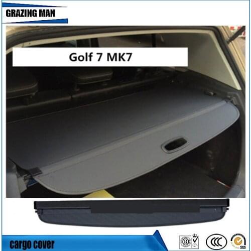 For Golf 7 MK7 2014 2015 2016 2017 2018 Rear Trunk Security Shield Nylon Polyester Cargo Cover High Qualit Auto Accessories