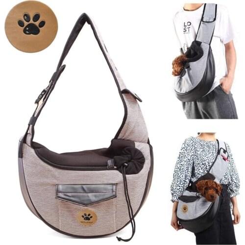 Pet Travel Bag Small Dog Cat Sling Carriers Hands Free Pet Puppy Reversible Pet Bag for Puppy Small Dogs and Cats