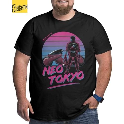 Funny Akira Welcome To Neo Tokyo T-Shirt for Men Cotton T Shirts Big Tall Tees Plus Size Big Size Large 4XL 5XL 6XL Clothes