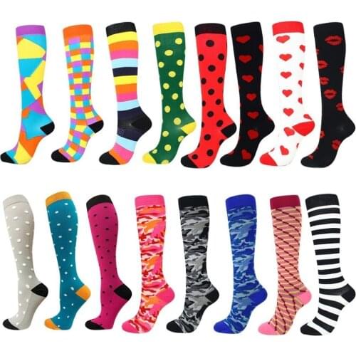 HUAYASX Men Compression Stockings Women Nylon Outdoor Sport Racing Running Flight Travel Activity Stockings Knee Leg Pressure