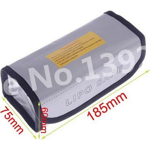 Arrowmax RC Square LiPo Safe Bag Battery Safety Li-Po Protect Bag Pouch Safe Guard Charge Sack 185 X 75 X 60 mm AM-199502