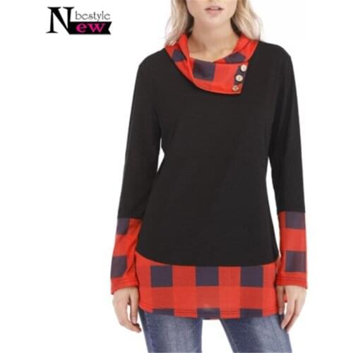 Fashion Plaid Printed Shirt Womens Tops and Blouses 2019 Female Shirt Long Sleeve O-neck Blouse Blusas Plus Size XS-4XL Clothing