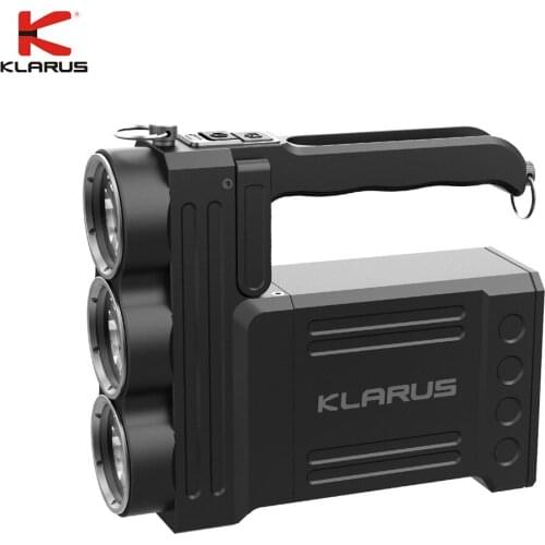 KLARUS RS80GT Powerful Searchlight USB Charging Flashlight 3* XHP70 2nd Gen. LEDs max 10,000LM Throw 570m 18650 Li battery pack