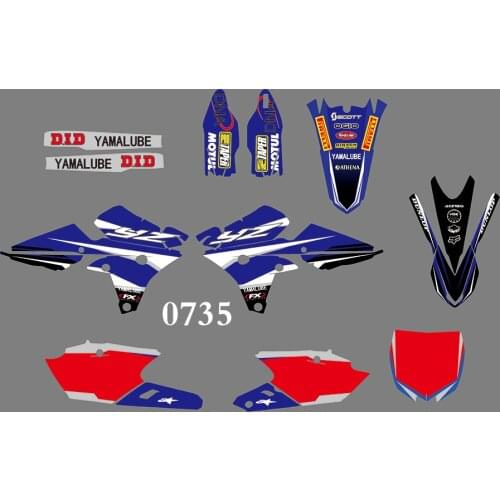 0735 Motorcycle Team Graphic & Backgrounds Decal Stiker Kits for YAMAHA YZ250F YZ450F 2014 2015 2016 2017