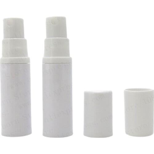 New Product 50 X 5ml white airless bottle 5ml mini plastic bottle with fine spray for perfume use