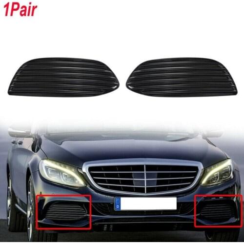 Car Front Bumper Wind Net Front Bumper Grille Fog Light Shield for Mercedes-Benz C-Class W205 C180 C200 C250 C260 C300