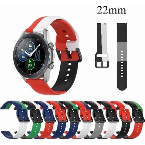 22mm Silicone Band for Huawei Watch GT 2 2e Pro Samsung Galaxy Watch3 46mm 45mm Gear S3 Frontier Wristband Replacement Bracelet