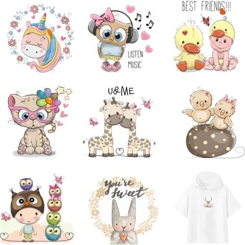 Iron-on Transfers for Clothing Patches Clorhing Stickers Stripe Dress Diy Cute Patch Fusible Cat Applique Vinyle Thermocollant F