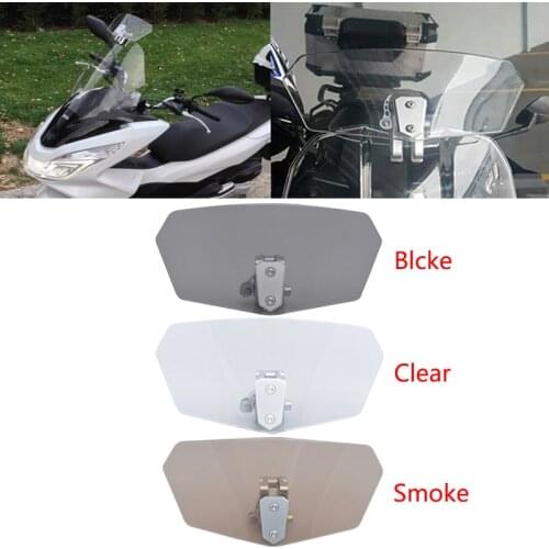 For BMW KAWASAKI YAMAHA HONDA SUZUKI HARLEY Universal Motorcycle Windshield Airflow Adjustable Windscreen Wind Deflector New