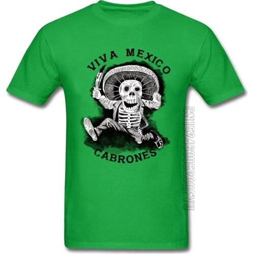 Viva Mexico Cabrones Voodoo T Shirts Top Quality Brand 100% Cotton Tee Shirt Summer Fall Tops Shirt Short Sleeve Round Collar