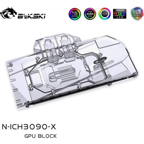 Bykski Water Block use for Inno3D RTX 3080 /3090 ICHILL IceDragon Super Edition/Copper Radiator Block/3PIN 5V A-RGB/4PIN 12V RGB