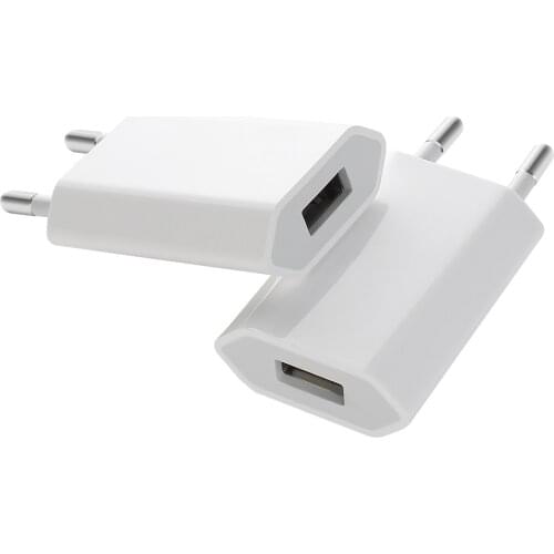 Mobile Phone Charger EU Plug USB Wall Charger Travel Home AC Adapter for Apple iPhone 4 4S 5 5S SE 6S 6 7 8 Plus X XR 50PCS