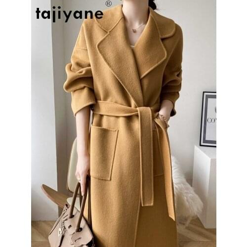 Womens 2021 Winter Coats and Jackets Women 100% Wool Female Double-sided Cashmere Coat Korean Abrigos Mujer TN1573