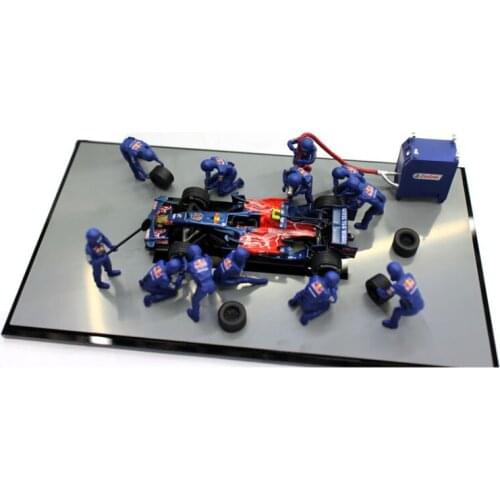 1/43 Simulation Doll Resin Car Model Racing Repair Station Scene Decoration Personalized Collection Gift Display Mini Toy