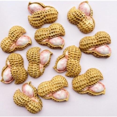 10/20Pcs Cute Mini Artificial Peanut Flat Back Resin Cabochons Scrapbooking DIY Jewelry Craft Decoration Accessorie F67